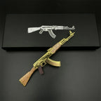 AK-47 Gold Arabesque 1:5 zinc alloy replica on its black gift box