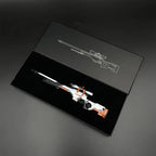 AWP Asiimov miniature lying in its open gift box