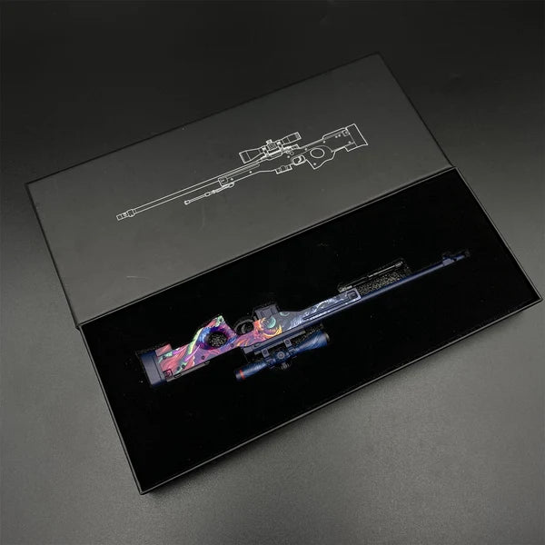 AWP Hyper Beast miniature lying in its open gift box